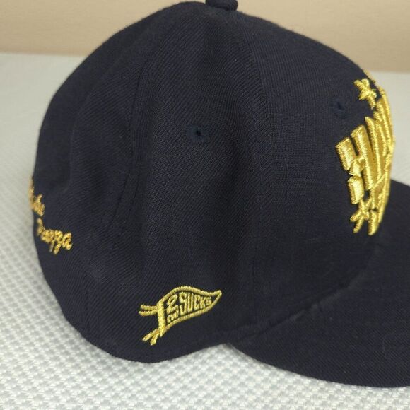 Hall Of Fame Mike Piazza Cooperstown Cap Hat Black Gold Embroidery - Picture 4 of 8